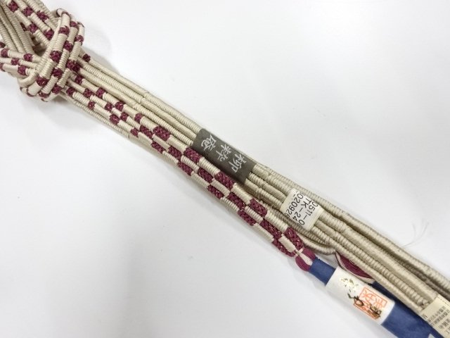 未使用品　正絹　手組帯締め